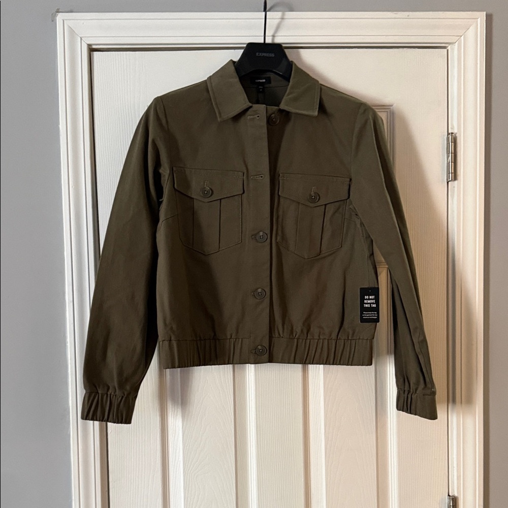 Express Green Utility Jacket for Women